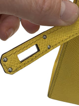 Hermes Mini Kelly II 20 Verso Jaune Ambre Rose Tyrien Chévre Palladium Hardware