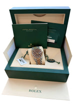 Rolex Datejust 36mm Chocolate Anniversary Steel Rose Gold Diamond Watch 126231