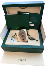 Rolex Datejust 36mm Chocolate Anniversary Steel Rose Gold Diamond Watch 126231