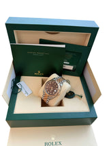 Rolex Datejust 36mm Chocolate Anniversary Steel Rose Gold Diamond Watch 126231
