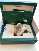 Rolex Datejust 36mm Chocolate Anniversary Steel Rose Gold Diamond Watch 126231
