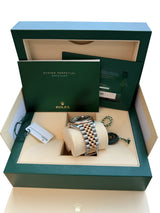 Rolex Datejust 36mm Chocolate Anniversary Steel Rose Gold Diamond Watch 126231