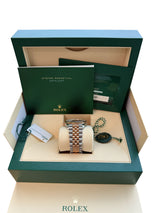 Rolex Datejust 36mm Chocolate Anniversary Steel Rose Gold Diamond Watch 126231