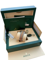 Rolex Datejust 36mm Chocolate Anniversary Steel Rose Gold Diamond Watch 126231