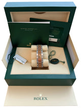 Rolex Datejust 36mm Chocolate Anniversary Steel Rose Gold Diamond Watch 126231