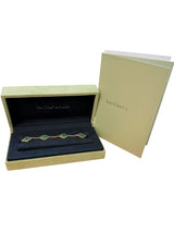 Van Cleef & Arpels Vintage Alhambra Malachite 5 Motifs Bracelet 18K Yellow Gold