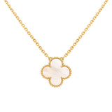Van Cleef & Arpels Vintage Alhambra Mother of Pearl Pendant 18K Yellow Gold