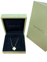 Van Cleef & Arpels Vintage Alhambra Mother of Pearl Pendant 18K Yellow Gold