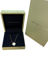 Van Cleef & Arpels Vintage Alhambra Mother of Pearl Pendant 18K Yellow Gold