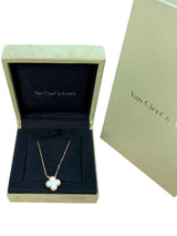 Van Cleef & Arpels Vintage Alhambra Mother of Pearl Pendant 18K Yellow Gold