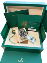 Rolex Datejust 41mm Steel 18K Yellow Gold Black Dial Men's Oyster Watch 126303