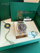 Rolex Datejust 41mm Steel 18K Yellow Gold Black Dial Men's Oyster Watch 126303