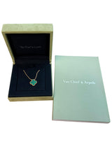 Van Cleef & Arpels Vintage Alhambra Malachite Pendant 18K Yellow Gold
