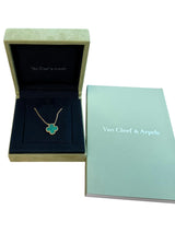 Van Cleef & Arpels Vintage Alhambra Malachite Pendant 18K Yellow Gold