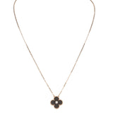Van Cleef & Arpels Vintage 2023 Holiday Alhambra Obsidian Pendant 18K Rose Gold
