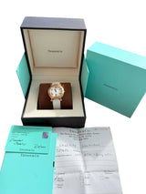Tiffany & Co. Atlas Lady 36mm 18K Rose Gold Diamond Watch Z1301.11.31E20C71E