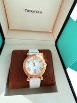 Tiffany & Co. Atlas Lady 36mm 18K Rose Gold Diamond Watch Z1301.11.31E20C71E