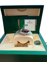 Rolex Oyster Perpetual 39mm Purple Grape Dial Steel Automatic Men's Watch 114300