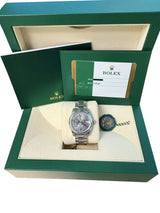 Rolex Datejust Midsize 31mm Grey Floral Motif Dial Oyster Steel Watch 178240