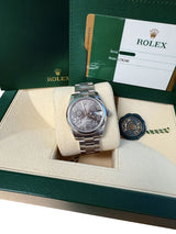 Rolex Datejust Midsize 31mm Grey Floral Motif Dial Oyster Steel Watch 178240