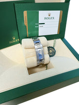 Rolex Datejust Midsize 31mm Grey Floral Motif Dial Oyster Steel Watch 178240