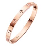 Cartier Love Bracelet Classic Model Two Functional Screws 18K Rose Gold Size 17