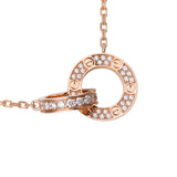 Cartier Love Paved Pendant 0.30 Carat 48 Brilliant Cut Diamonds In 18K Rose Gold