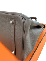 Hermes Birkin 35 Bag Etain Veau Togo Leather with Palladium Hardware Handbag