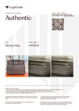 Hermes Birkin 35 Bag Etain Veau Togo Leather with Palladium Hardware Handbag
