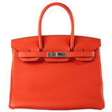 Hermes Birkin 30 Capucine Togo Leather with Palladium Hardware Handbag