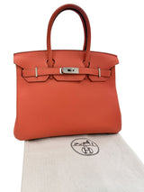 Hermes Birkin 30 Capucine Togo Leather with Palladium Hardware Handbag