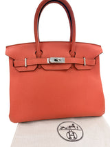 Hermes Birkin 30 Capucine Togo Leather with Palladium Hardware Handbag