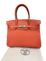 Hermes Birkin 30 Capucine Togo Leather with Palladium Hardware Handbag