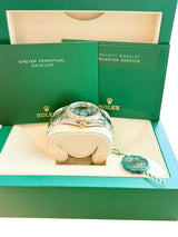 Rolex Datejust 36mm Olive Green Diamond Dial Gold Steel Oyster Watch 126233
