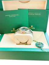 Rolex Datejust 36mm Olive Green Diamond Dial Gold Steel Oyster Watch 126233