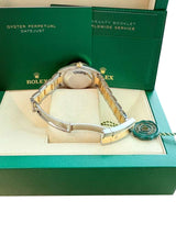 Rolex Datejust 36mm Olive Green Diamond Dial Gold Steel Oyster Watch 126233