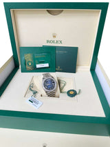 Rolex Day-Date 40mm Blue Ombré Dial Diamond Bezel White Gold Watch 228349RBR