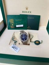 Rolex Day-Date 40mm Blue Ombré Dial Diamond Bezel White Gold Watch 228349RBR