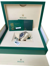 Rolex Day-Date 40mm Blue Ombré Dial Diamond Bezel White Gold Watch 228349RBR