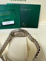 Rolex Day-Date 40mm Blue Ombré Dial Diamond Bezel White Gold Watch 228349RBR