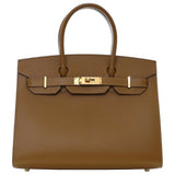 Hermes Birkin 30 Sellier Bronze Dore Veau Madame Leather With Gold Hardware