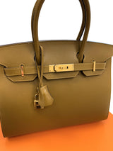 Hermes Birkin 30 Sellier Bronze Dore Veau Madame Leather With Gold Hardware