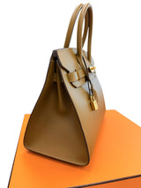 Hermes Birkin 30 Sellier Bronze Dore Veau Madame Leather With Gold Hardware