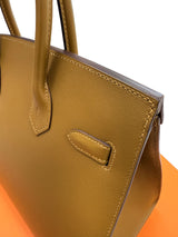 Hermes Birkin 30 Sellier Bronze Dore Veau Madame Leather With Gold Hardware