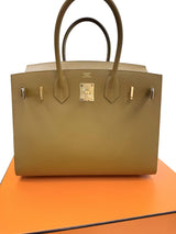 Hermes Birkin 30 Sellier Bronze Dore Veau Madame Leather With Gold Hardware