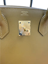 Hermes Birkin 30 Sellier Bronze Dore Veau Madame Leather With Gold Hardware