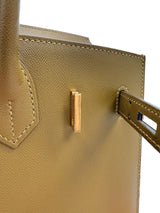 Hermes Birkin 30 Sellier Bronze Dore Veau Madame Leather With Gold Hardware