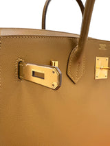 Hermes Birkin 30 Sellier Bronze Dore Veau Madame Leather With Gold Hardware