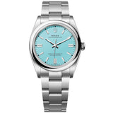 Rolex Oyster Perpetual 36mm Tiffany Turquoise Blue Dial Steel Men's Watch 126000