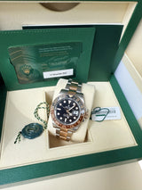 Rolex GMT-Master II 40mm Rootbeer Black Dial Two-Tone Rose Gold Watch 126711CHNR
